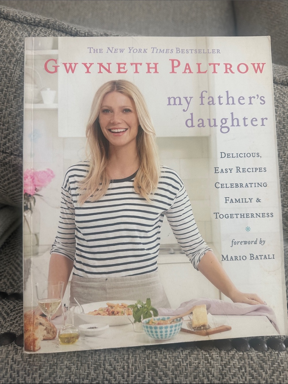 Gwyneth Paltrow "my father's daughter" Cookbook - White & Navy Stripe Cover